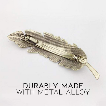 Metal Feather Hair Clip