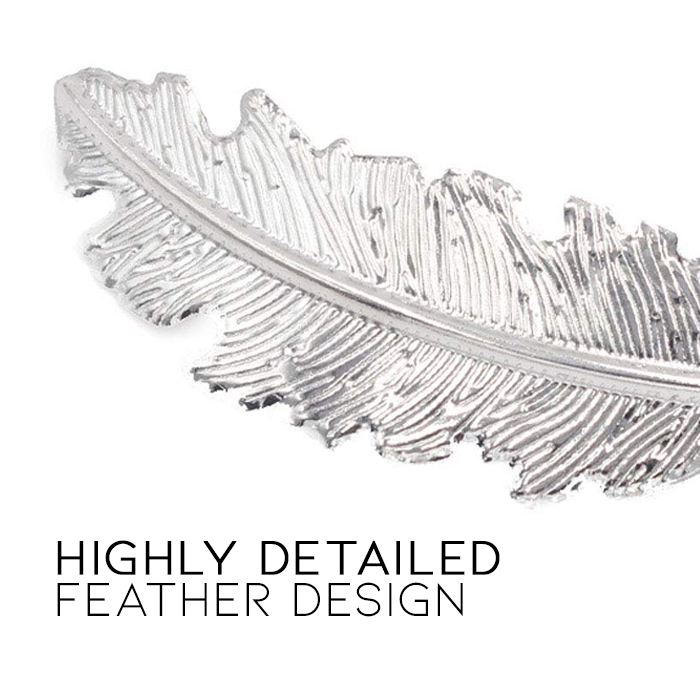 Metal Feather Hair Clip