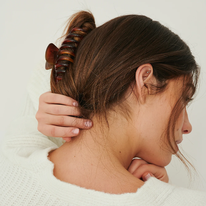 Für dickes Haar, große Krallenklammer (Transparent-Kollektion) 