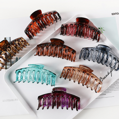 Für dickes Haar, große Krallenklammer (Transparent-Kollektion) 