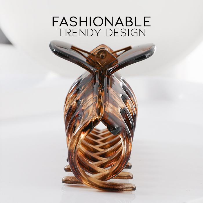 Für dickes Haar, große Krallenklammer (Transparent-Kollektion) 