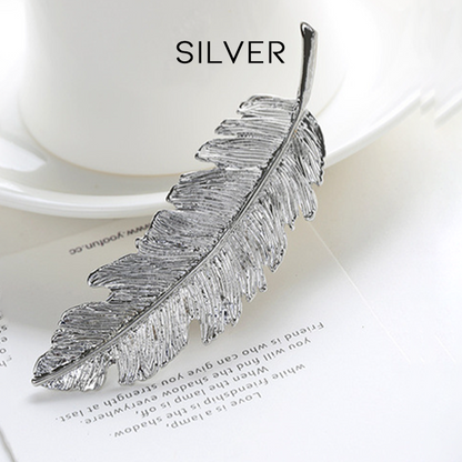 Metal Feather Hair Clip