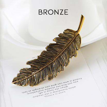 Metal Feather Hair Clip