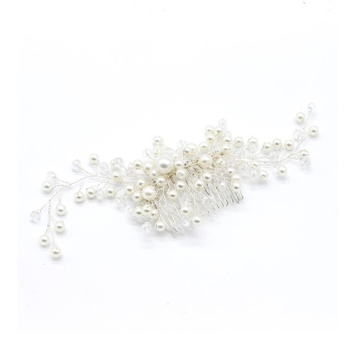 Simple & Elegant Pearl Bridal Hair Comb