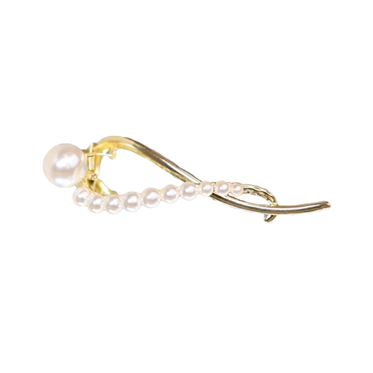 One Line Pearl Hair Clip