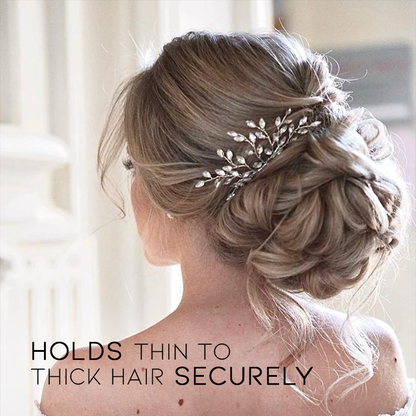 Schlichter und eleganter Kristall-Brauthaarkamm 