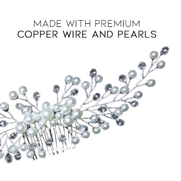 Simple & Elegant Pearl Bridal Hair Comb