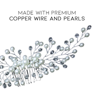 Simple & Elegant Pearl Bridal Hair Comb