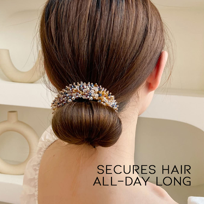 Elegant Easy Crystal Hairbun Maker