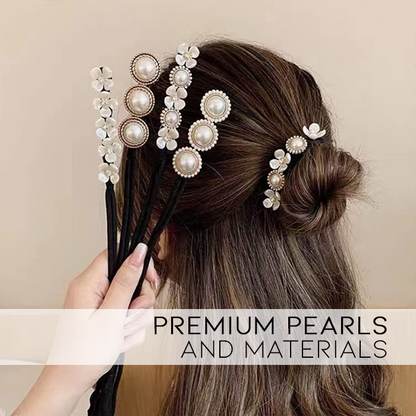 Elegant Easy Pearl Hairbun Maker