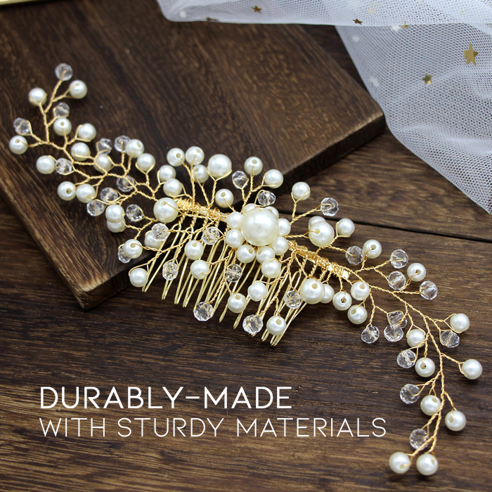 Simple & Elegant Pearl Bridal Hair Comb