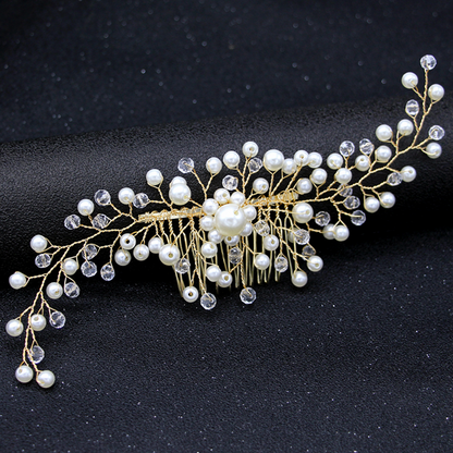 Simple & Elegant Pearl Bridal Hair Comb