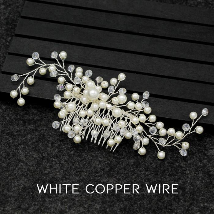 Simple & Elegant Pearl Bridal Hair Comb
