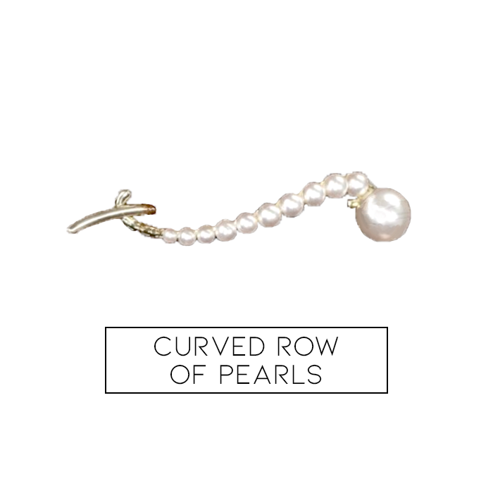 Einzeilige Perlen-Haarspange 